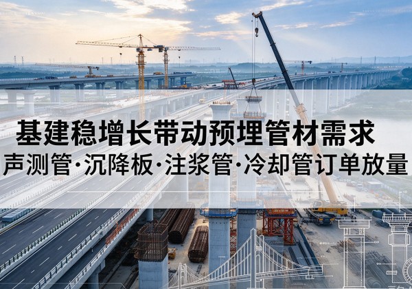 灵宝基建稳增长带动预埋监测管材需求，声测管、沉降板、注浆管订单持续放量